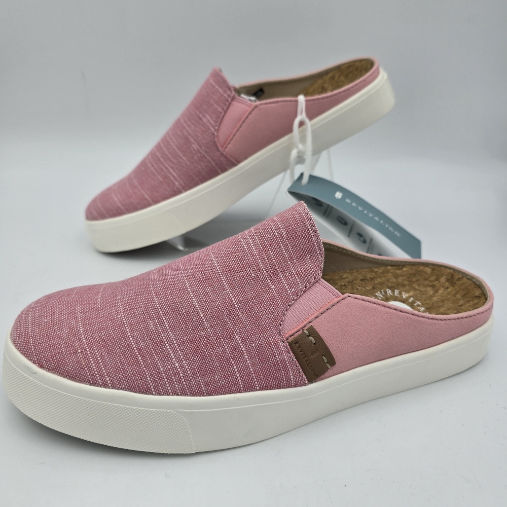 NWT Revitalign Esplande Tex Canvas Slip-On Clogs, Pen Red (Pink), Women's 7B - Picture 8 of 16